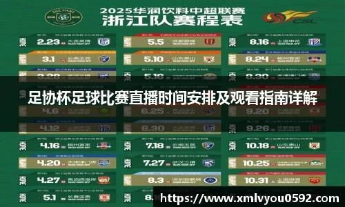 足协杯足球比赛直播时间安排及观看指南详解
